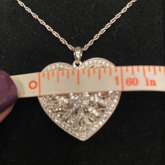 925 Sterling Silver Heart Locket with Diamond details from Gordon Jewelers! - Picture 2 of 8